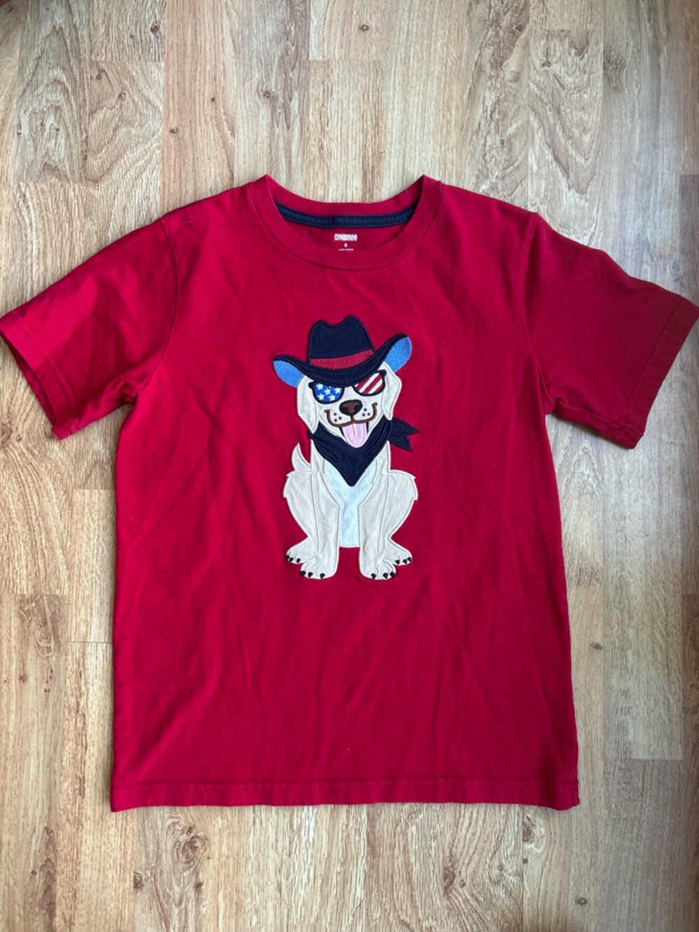 Gymboree Dog Red White Blue Shirt Size 8